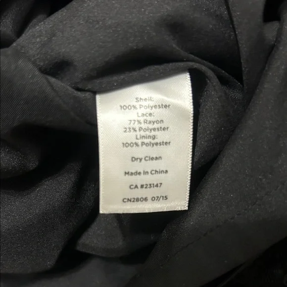 Talbots  Black Lace Sleeveless Dress sz:8P - Picture 5 of 5